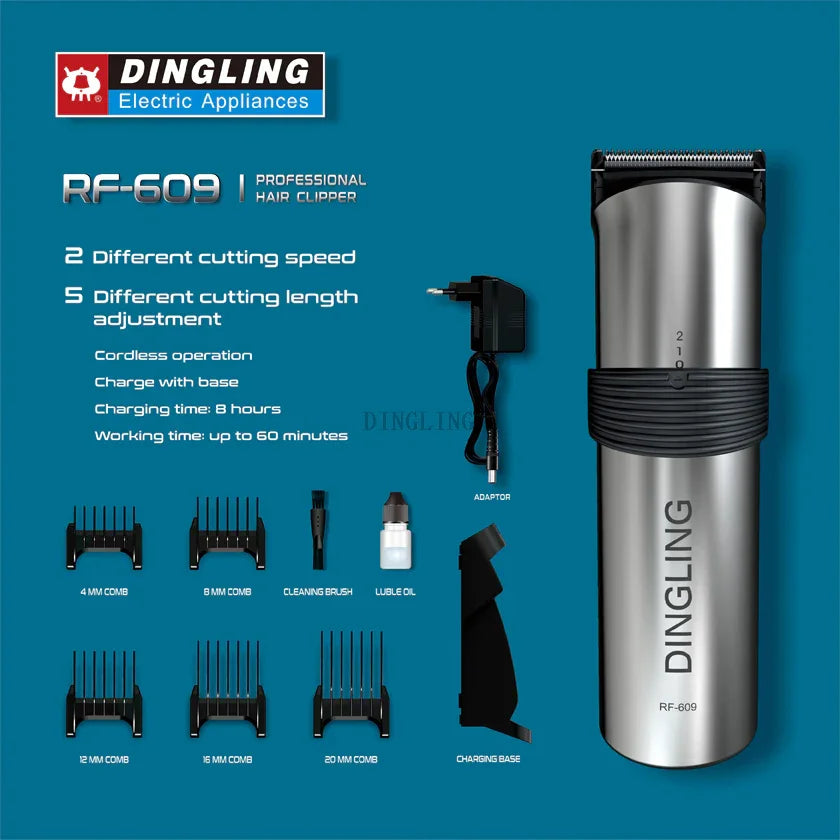 Dingling RF-609 Hair & Beard Trimmer - Tashqila Dingling RF-609 Hair & Beard Trimmer - Tashqila